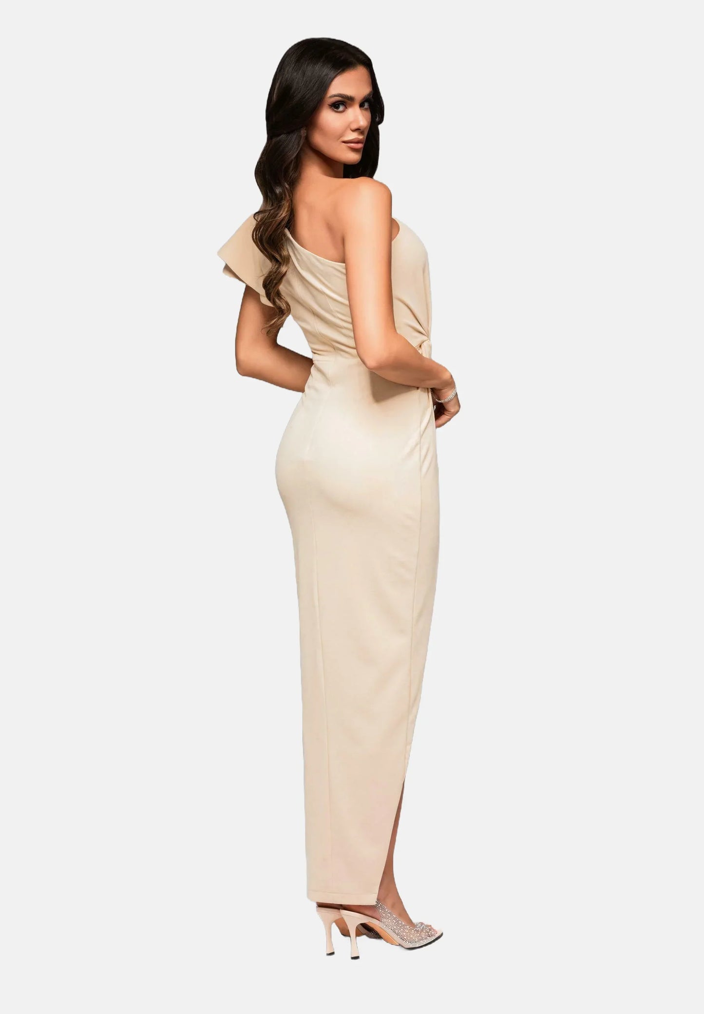 Caz - Off-Shoulder Dress with Ruffles and Slit