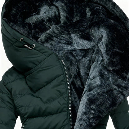 Marian | Slim-Fit Winter Coat with Fur Hood