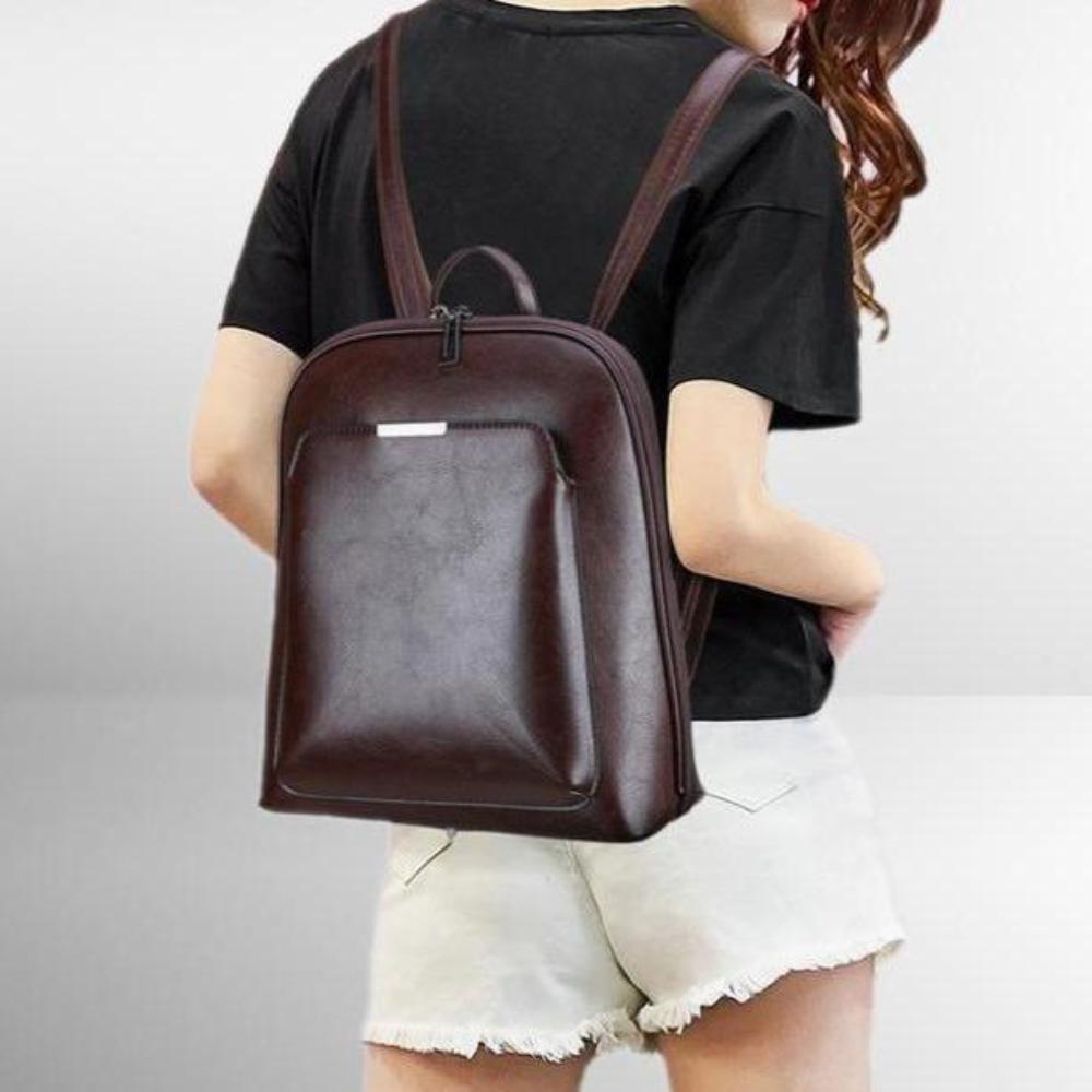 Stella | Classic Backpack with Double Zip and Simple Design