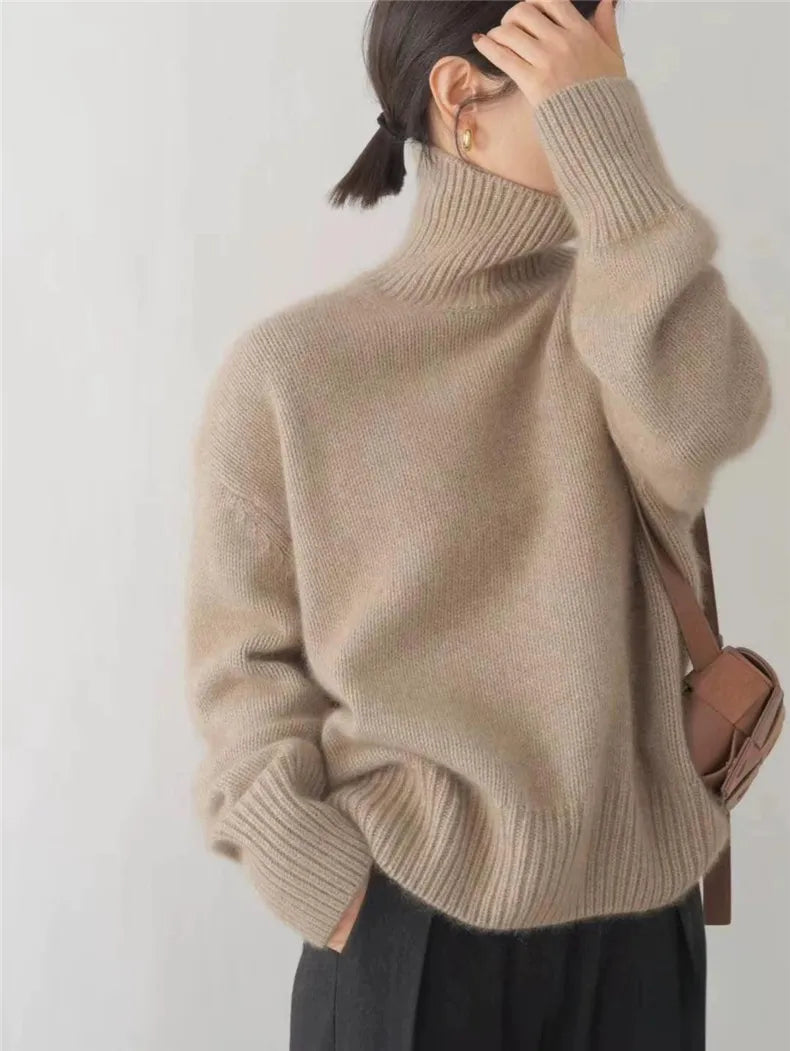 ISABELLA CASHMERE HIGH-NECK SWEATER