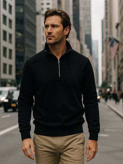 Black Sports Hoodie with Zip