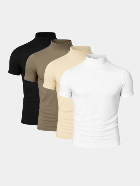Solid Casual Turtleneck Top
