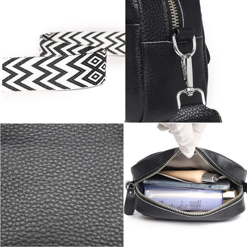 "Velours d'Or Billie" Leather Shoulder Bag