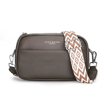 "Velours d'Or Billie" Leather Shoulder Bag