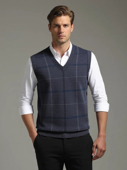 Kinit Checked Academic Waistcoat
