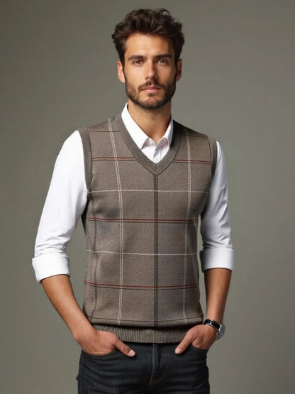 Kinit Checked Academic Waistcoat