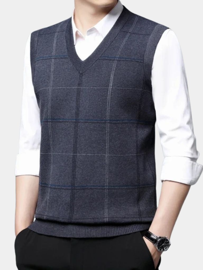 Kinit Checked Academic Waistcoat