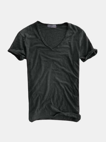 Classic Linen V Neck T-Shirt