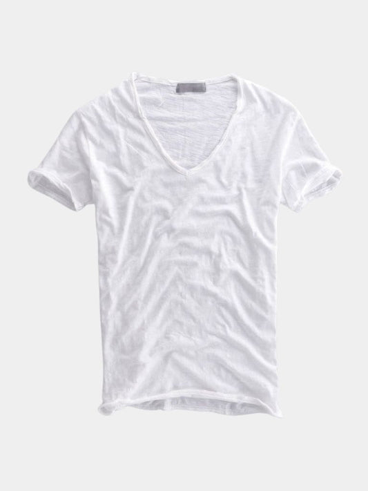 Classic Linen V Neck T-Shirt
