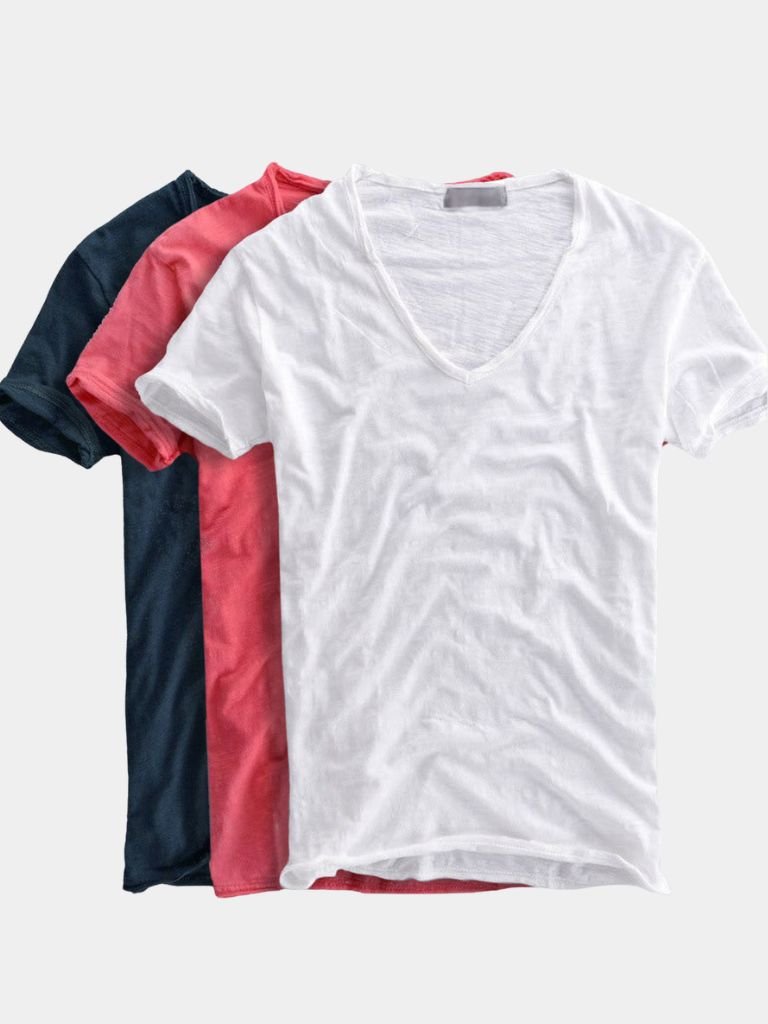 Classic Linen V Neck T-Shirt