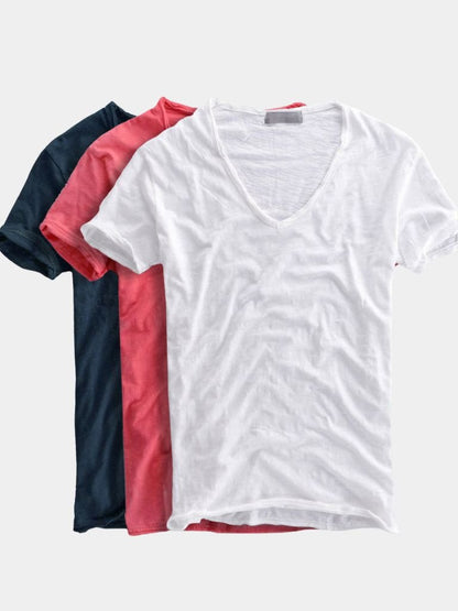 Classic Linen V Neck T-Shirt