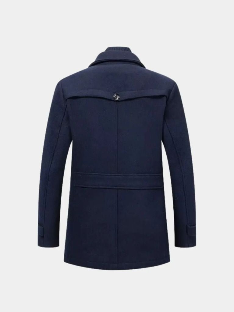 Aristocratic Black Wool Coat