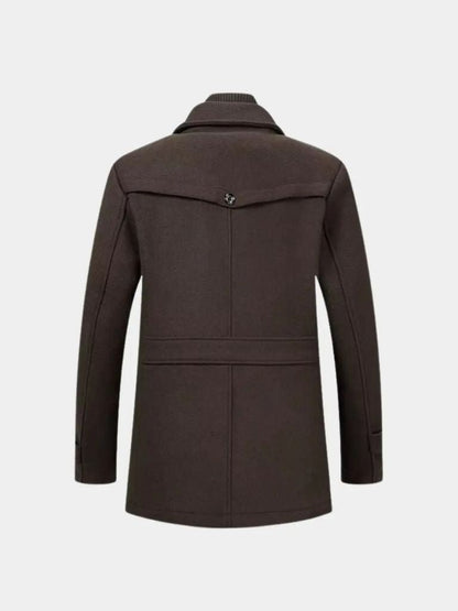 Aristocratic Black Wool Coat