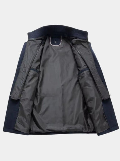 Aristocratic Black Wool Coat