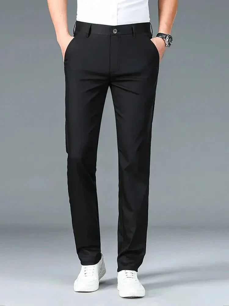 Minimalist Straight Bamboo Fibre Trousers