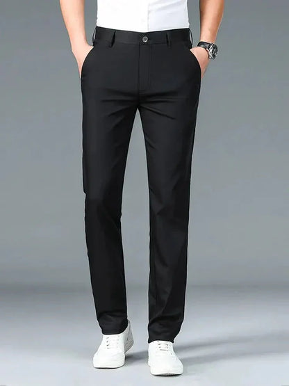 Minimalist Straight Bamboo Fibre Trousers