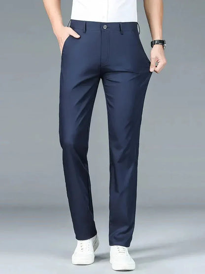 Minimalist Straight Bamboo Fibre Trousers