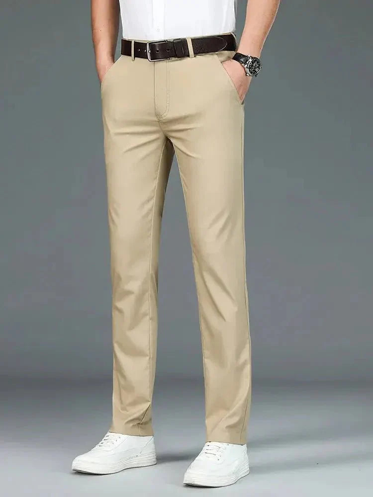 Minimalist Straight Bamboo Fibre Trousers
