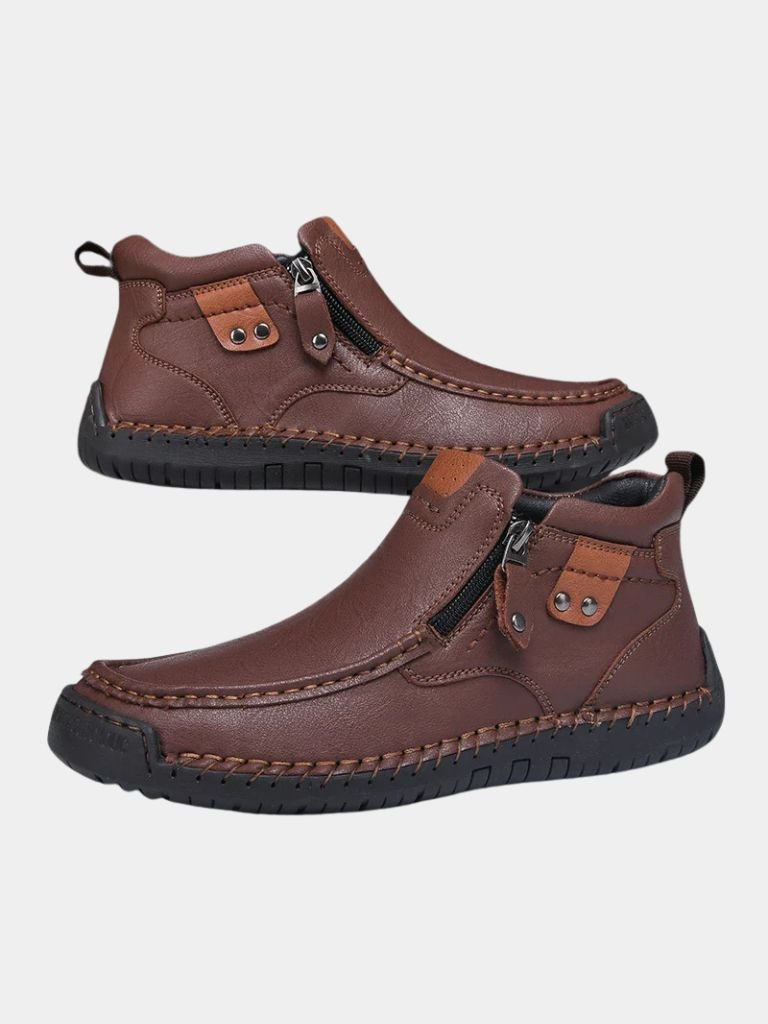 Bold Leather Ankle Boots