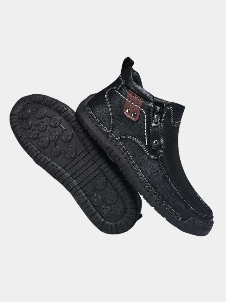 Bold Leather Ankle Boots