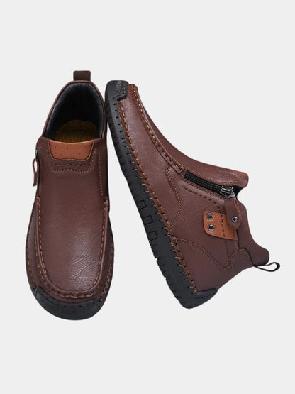 Bold Leather Ankle Boots