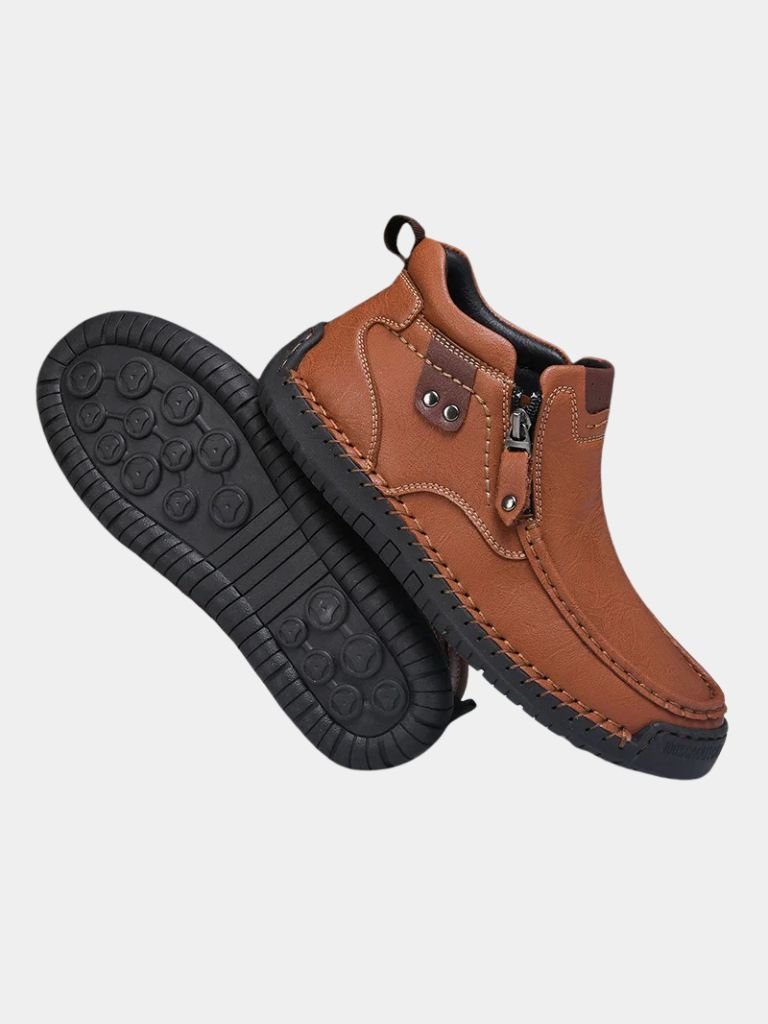 Bold Leather Ankle Boots