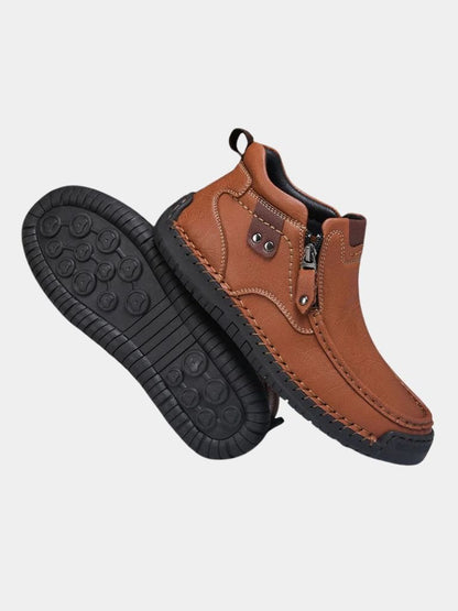 Bold Leather Ankle Boots