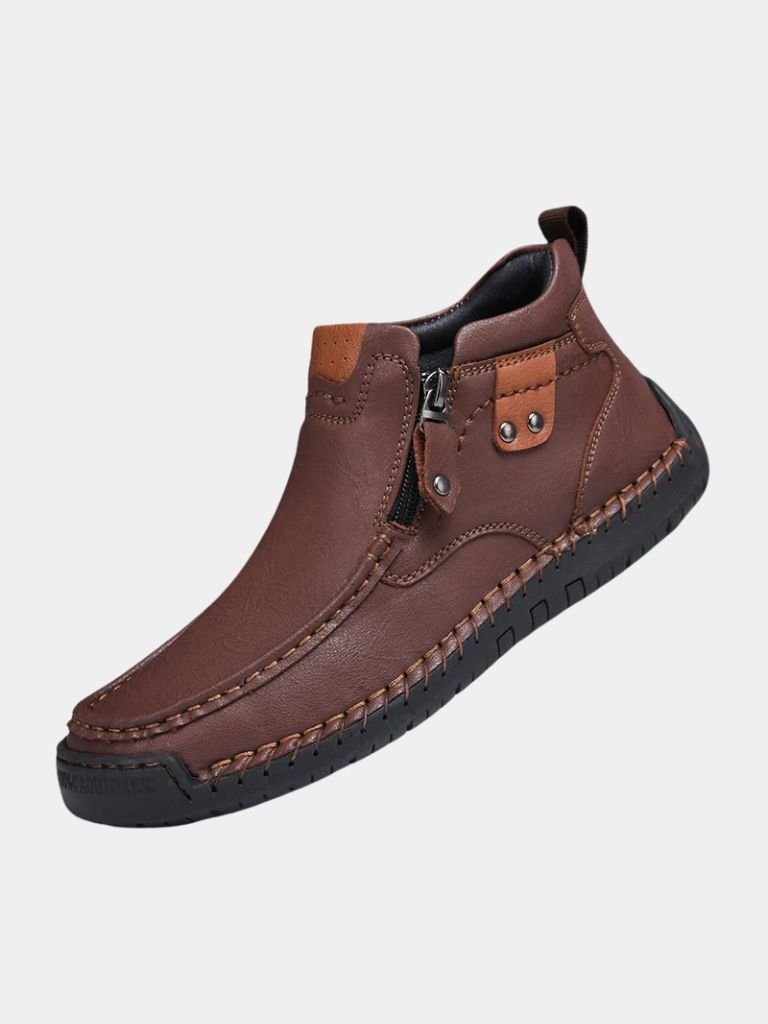 Bold Leather Ankle Boots