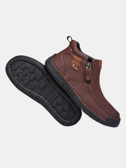 Bold Leather Ankle Boots