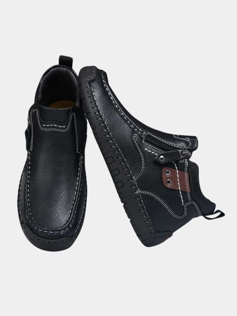 Bold Leather Ankle Boots