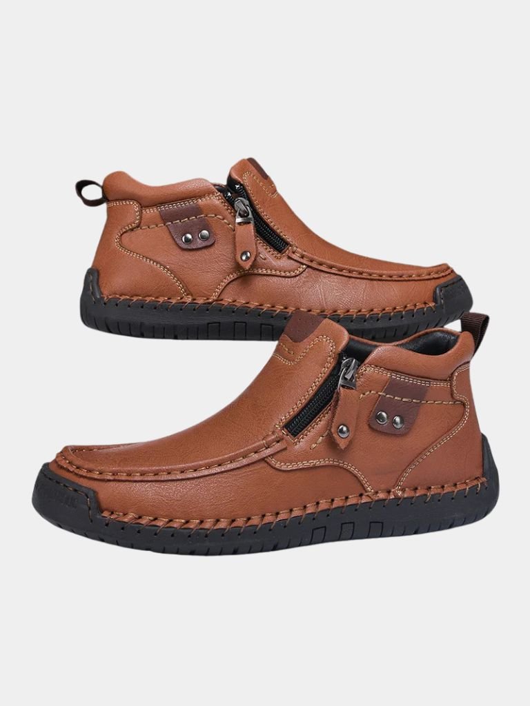 Bold Leather Ankle Boots