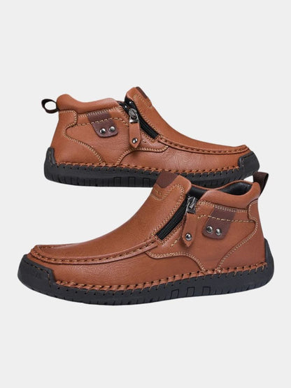 Bold Leather Ankle Boots