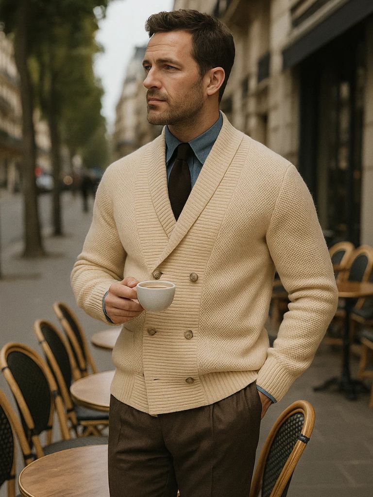 Elegant British Cardigan Sweater