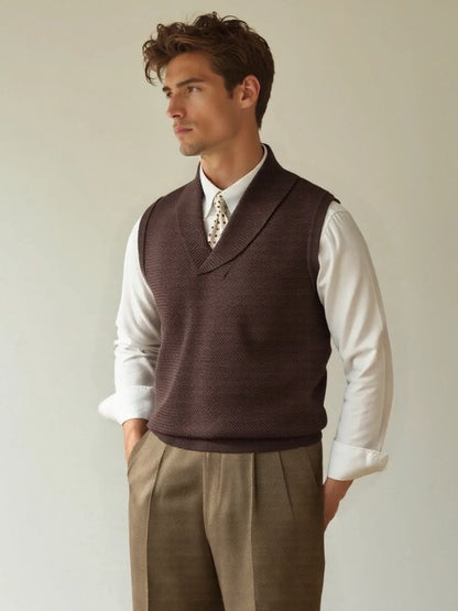 British Knit Knitted Waistcoat