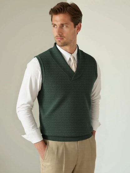 British Knit Knitted Waistcoat