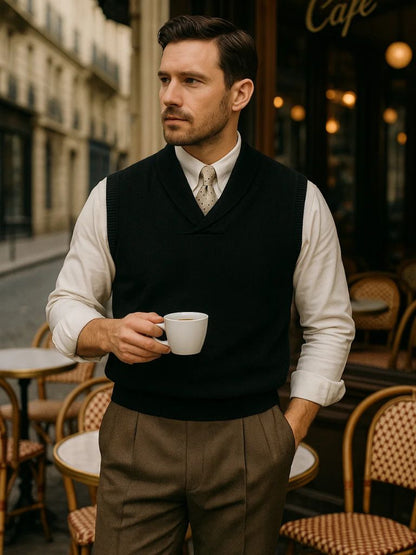 British Knit Knitted Waistcoat