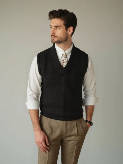 British Knit Knitted Waistcoat