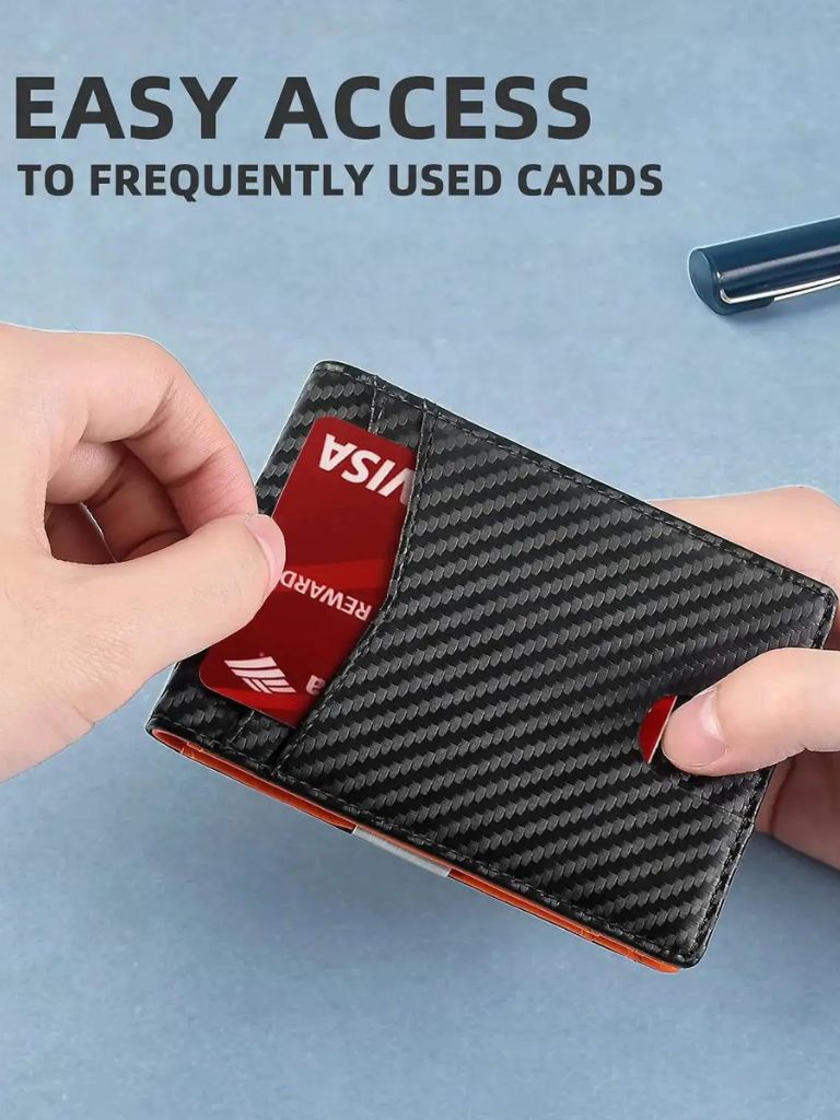Minimalist Carbon Fibre RFID Blocking Wallet