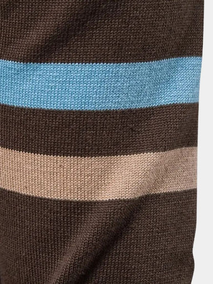 Cardigan Sweater with Zipper and Stand-Up Collar