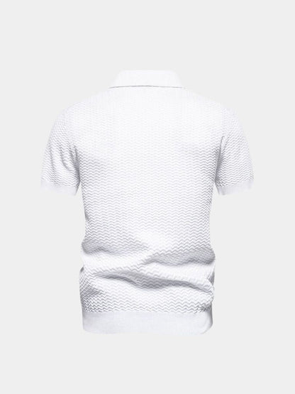 Classic Short Sleeve Polo Shirt with Zip