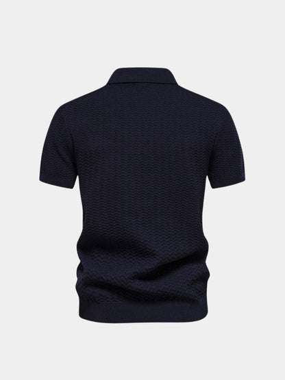 Classic Short Sleeve Polo Shirt with Zip