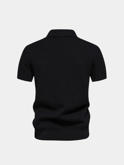 Classic Short Sleeve Polo Shirt with Zip