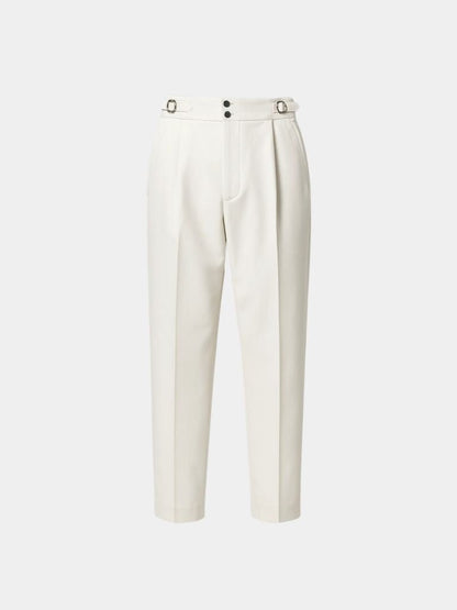 Classic Italian Stretch Trousers with Side Panels