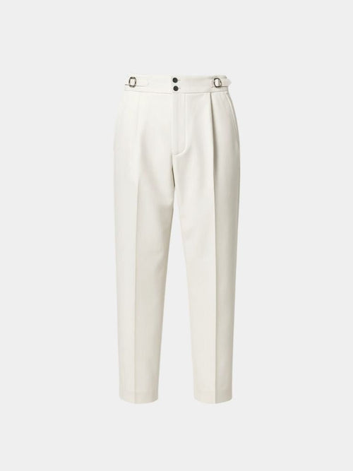 Classic Italian Stretch Trousers with Side Panels