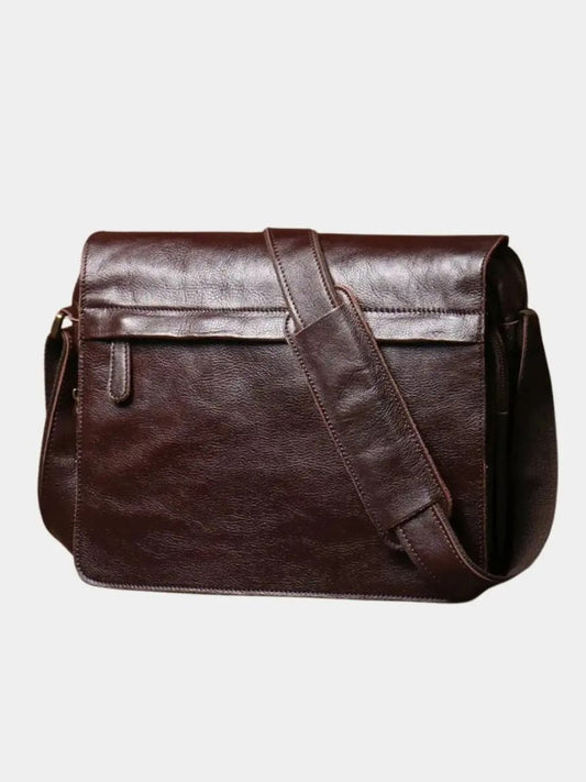 Classic Leather Messenger Bag