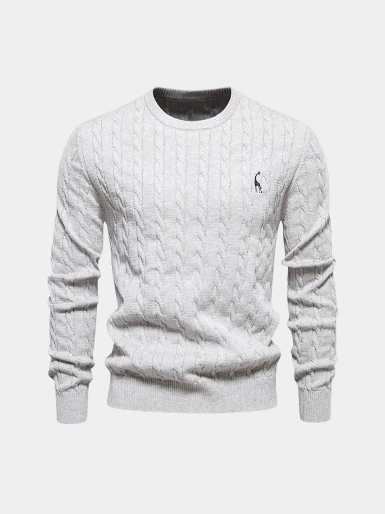 Cotton Sweater with Round Neck