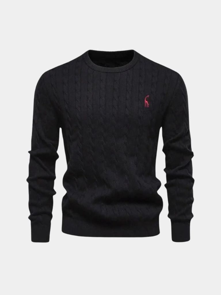 Cotton Sweater with Round Neck