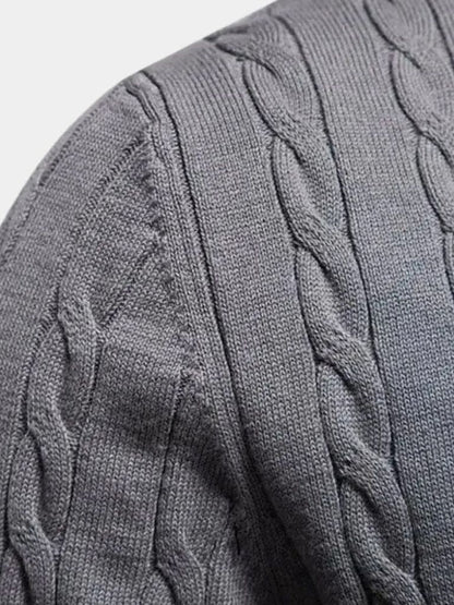 Cotton Sweater with Round Neck