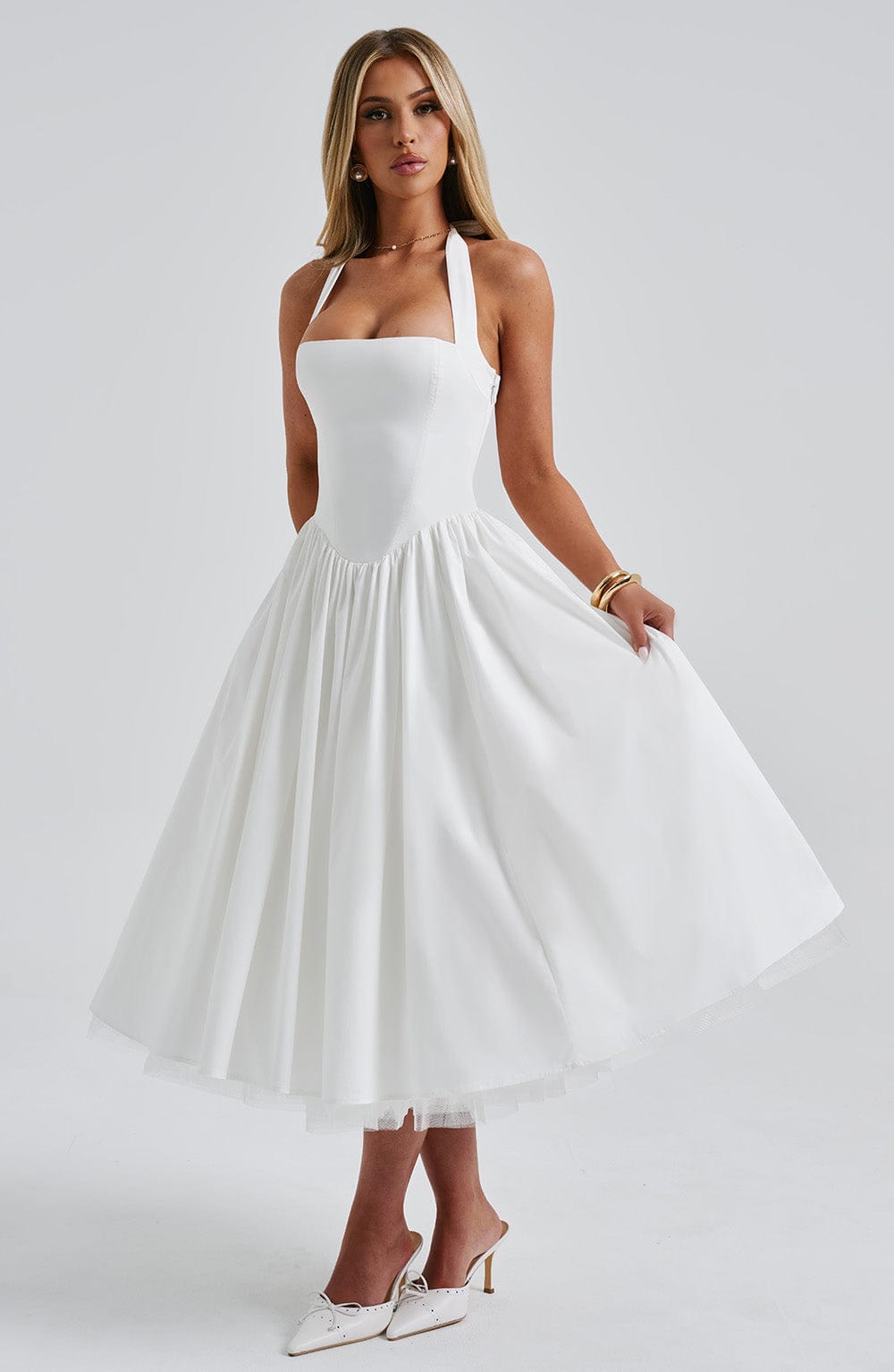 Cressida Midi Dress - Écru