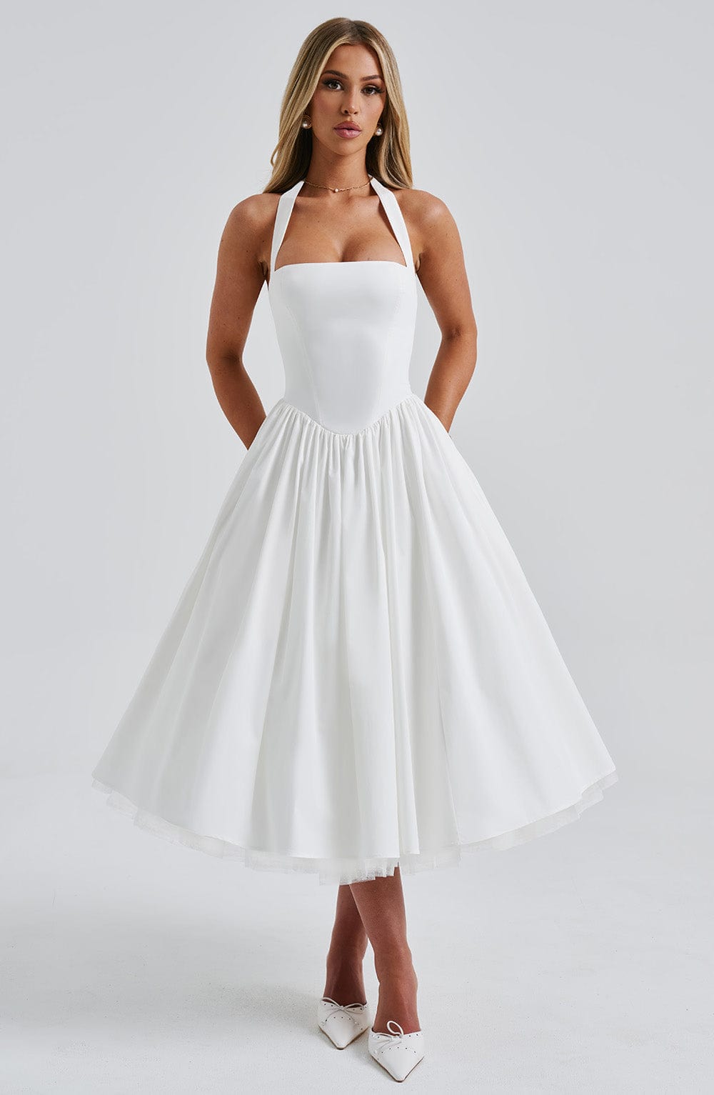 Cressida Midi Dress - Écru